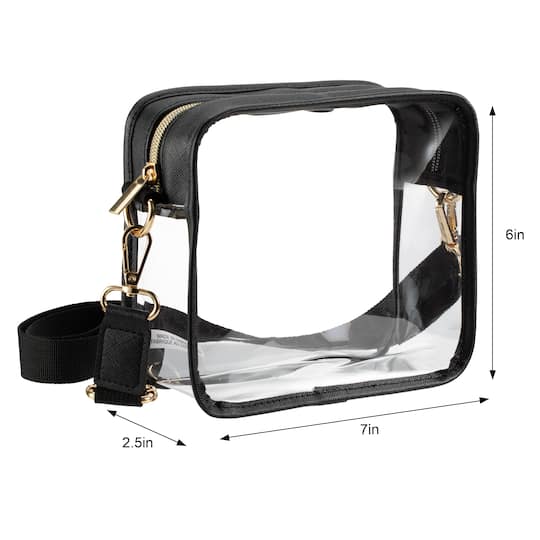 7" x 6" Clear Vinyl Cross Body Bag by Make Market